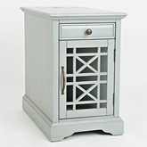 Craftsman Power Chair Side Table in Distressed Earl Grey Acacia